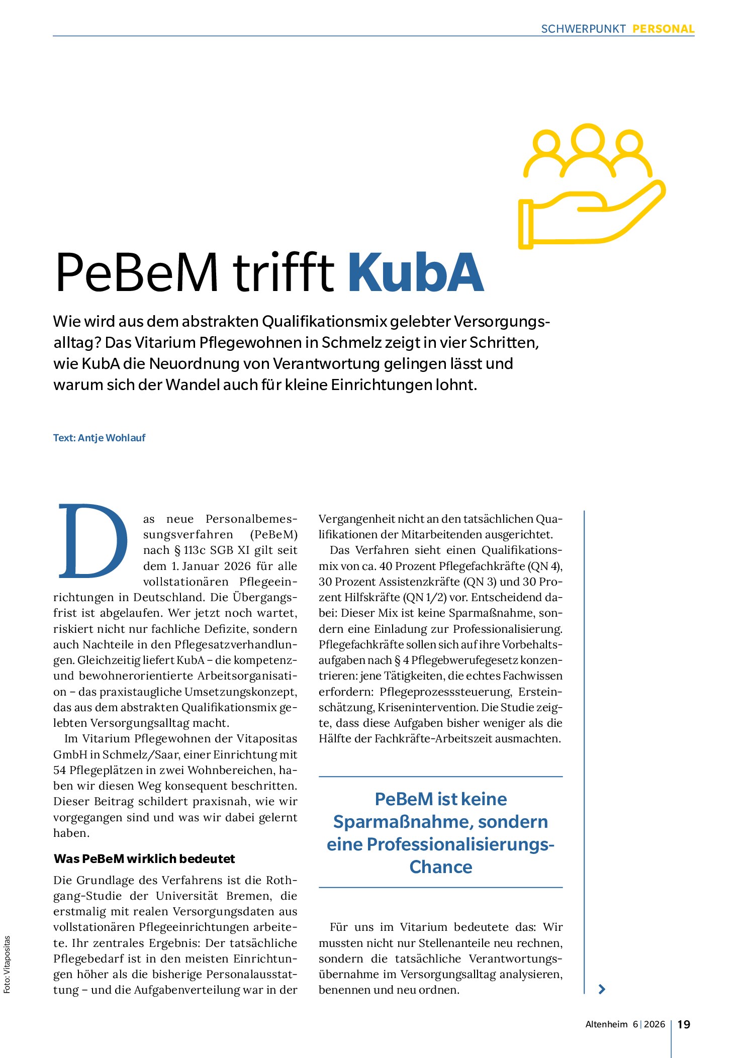 Vorschauseite 1: PeBeM trifft KubA