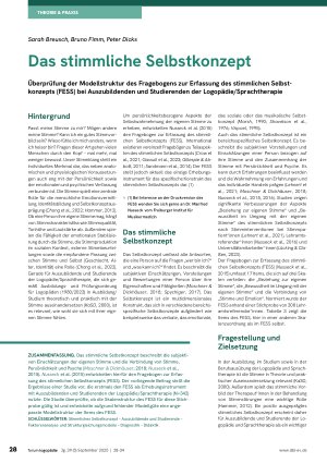 Vorschauseite 1: Das stimmliche Selbstkonzept