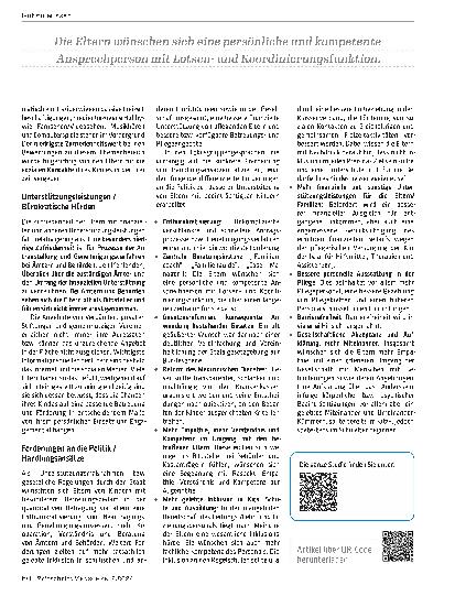 Vorschauseite 3: Eltern von Kindern mit Beeinträchtigungen – Unterstützungsbedarfe und Hinweise auf Inklusionshürden