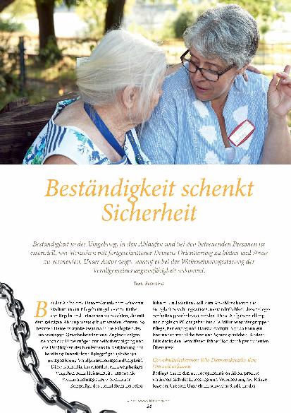 Vorschauseite 1: Beständigkeit schenkt Sicherheit