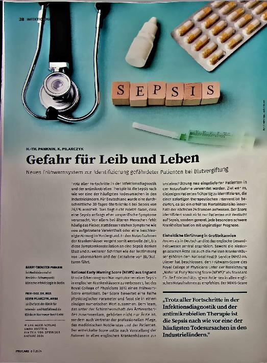 Vorschauseite 1: Gefahr für Leib und Leben: Neues Frühwarnsystem zur Identifizierung gefährdeter Patienten bei Blutvergiftung