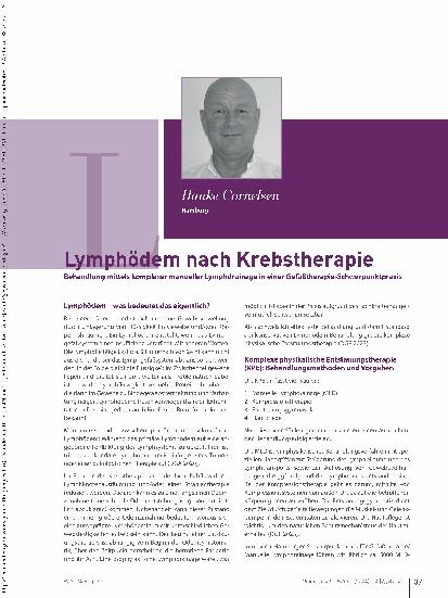 Vorschauseite 1: Lymphödem nach Krebstherapie