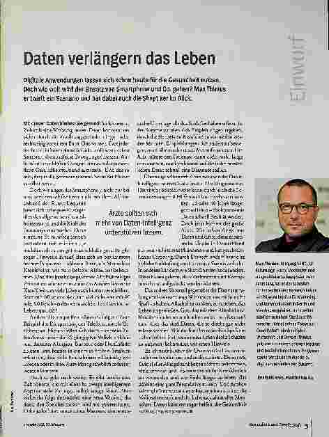 Vorschauseite 1: Daten verlängern das Leben.