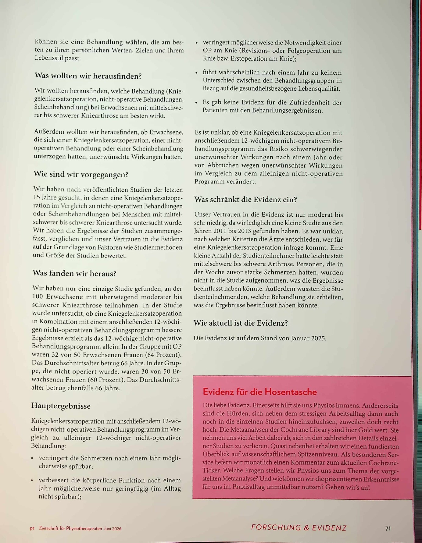 Vorschauseite 2: Cochrane-Ticker 6 2026