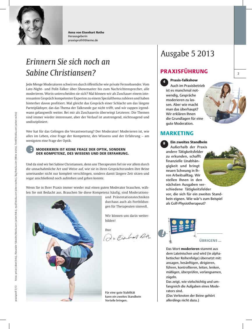Vorschauseite 1: Erinnern Sie sich noch an Sabine Christiansen?