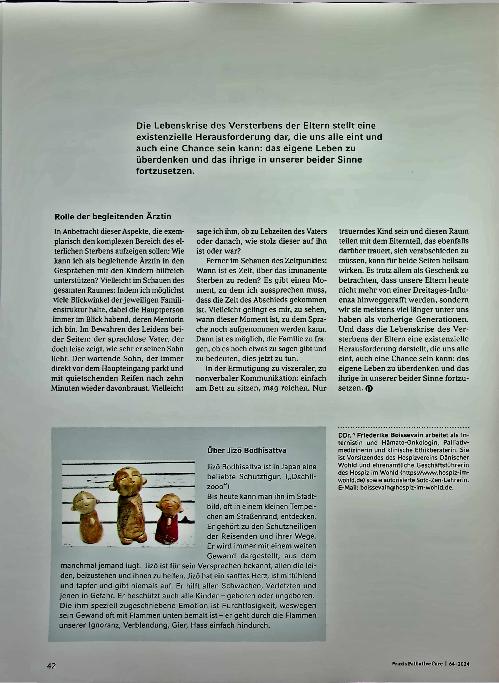 Vorschauseite 3: "Im Sterben der Eltern sehe ich stets auch mich selbst." Den Kreis des Weges als Ärztin begleiten.