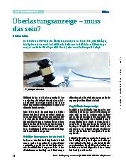 Vorschauseite 1: Überlastungsanzeige – muss das sein?