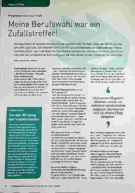Vorschauseite 1: Meine Berufswahl war ein Zufallstreffer!