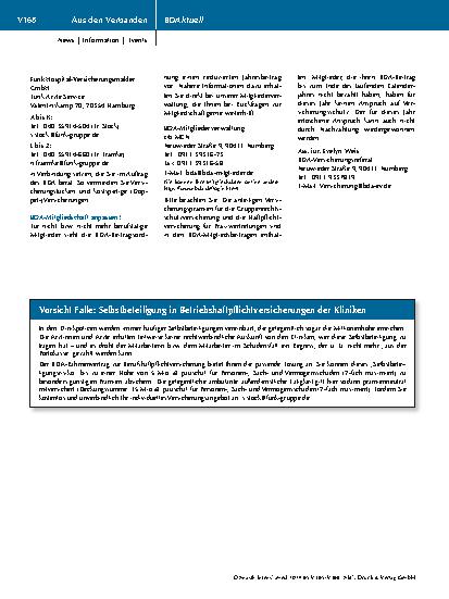Vorschauseite 4: Versicherungsbedarf für Ärztinnen und Ärzte im Ruhestand
