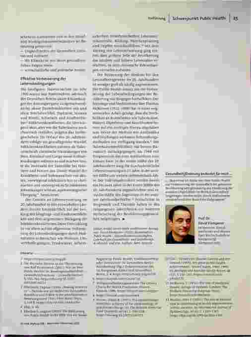 Vorschauseite 4: Von der Sozialmedizin zu Public Health
