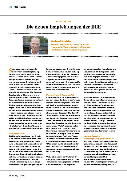Vorschauseite 1: Die neuen Empfehlungen der DGE