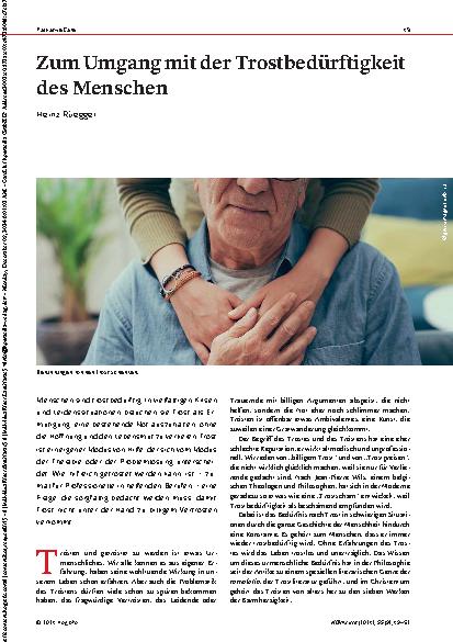 Vorschauseite 1: Zum Umgang mit der Trostbedürftigkeit des Menschen