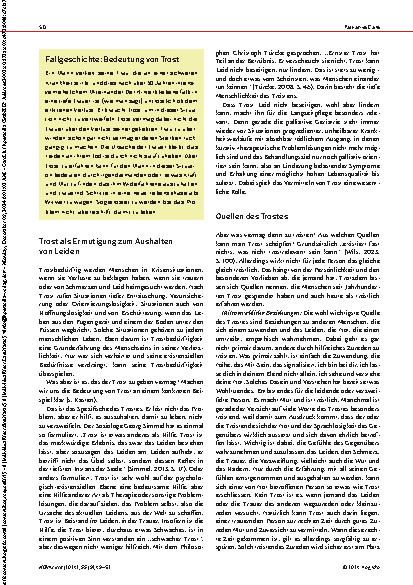 Vorschauseite 2: Zum Umgang mit der Trostbedürftigkeit des Menschen