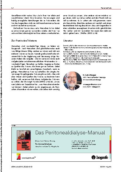 Vorschauseite 4: Zum Umgang mit der Trostbedürftigkeit des Menschen