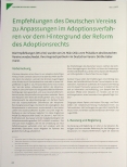 Vorschauseite 1: Empfehlungen des Deutschen Vereins zu Anpassungen im Adoptionsverfahren vor dem Hintergrund der Reform des Adoptionsrechts