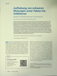 Vorschauseite 1: Aufhebung von schweren Blutungen unter Faktor-Xa-Inhibitoren
