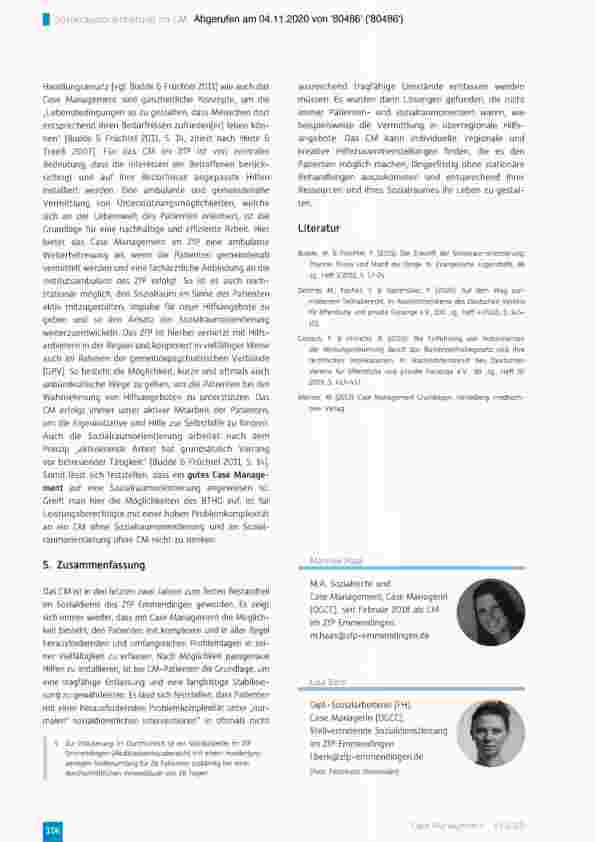 Vorschauseite 3: Sozialraumorientierung im Case Management einer Psychiatrie