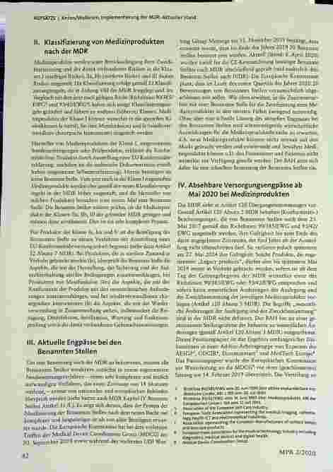 Vorschauseite 2: Implementierung der MDR: Aktueller Stand