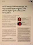 Vorschauseite 1: Corona und die Auswirkungen auf Menschen in Wohnungsnot und Wohnungslosigkeit und auf das Hilfesystem