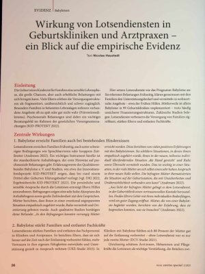 Vorschauseite 1: Wirkung von Lotsendiensten in Geburtskliniken und Arztpraxen - ein Blick auf die empirische Evidenz