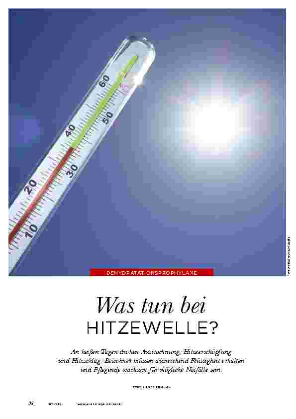 Vorschauseite 1: Was tun bei HITZEWELLE?