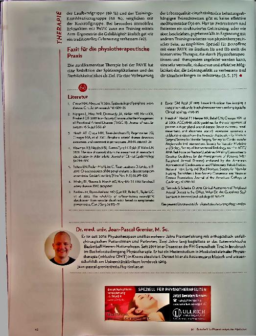 Vorschauseite 5: Durchblutung und belastungsabhängige Beinschmerzen. Physiotherapeutische Versorgung von Betroffenen mit peripherer arterieller Verschlusskrankheit.