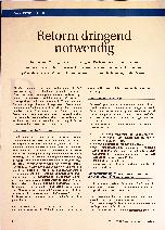 Vorschauseite 1: Reform dringend notwendig.
