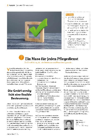 Vorschauseite 1: Ein Muss für jeden Pflegedienst.