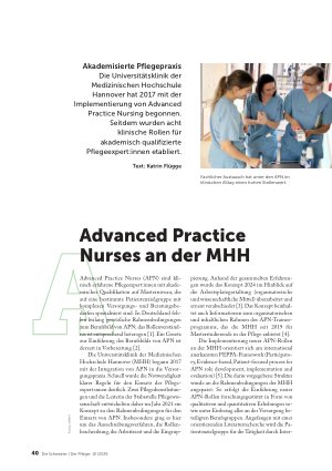 Vorschauseite 1: Advanced Practice Nurses an der MHH
