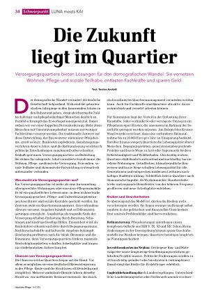 Vorschauseite 1: Die Zukunft liegt im Quartier