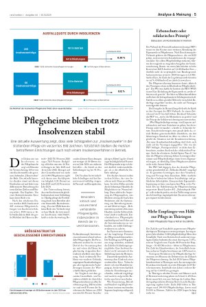 Vorschauseite 1: Pflegeheime bleiben trotz Insolvenzen stabil