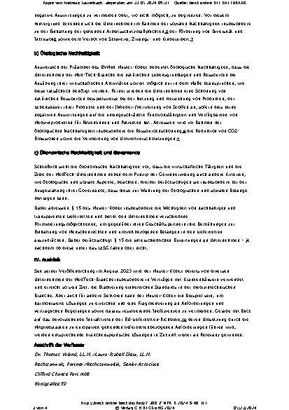 Vorschauseite 3: Der BVMed Muster-Kodex Nachhaltigkeit