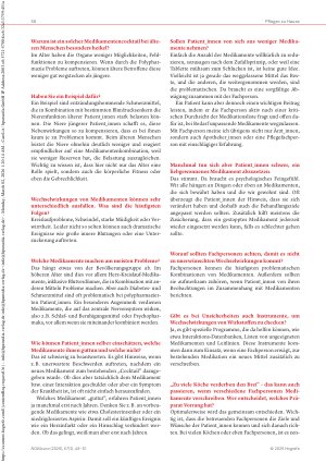 Vorschauseite 2: Manchmal muss man auch liebgewonnene Medikamente aufgegeben
