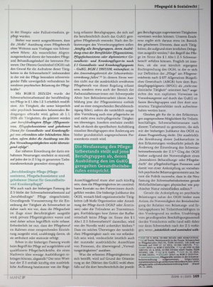Vorschauseite 3: Pflege ist (noch immer) Schwerarbeit - eine erste Analyse der NovellederJB Schwerarbeitsverordnung