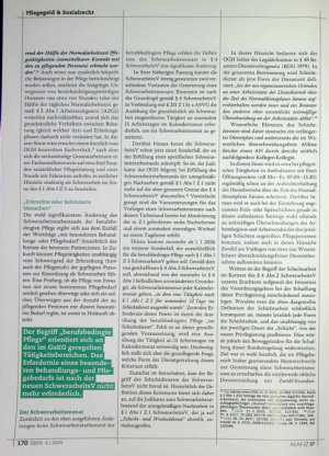 Vorschauseite 4: Pflege ist (noch immer) Schwerarbeit - eine erste Analyse der NovellederJB Schwerarbeitsverordnung