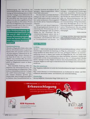 Vorschauseite 6: Pflege ist (noch immer) Schwerarbeit - eine erste Analyse der NovellederJB Schwerarbeitsverordnung