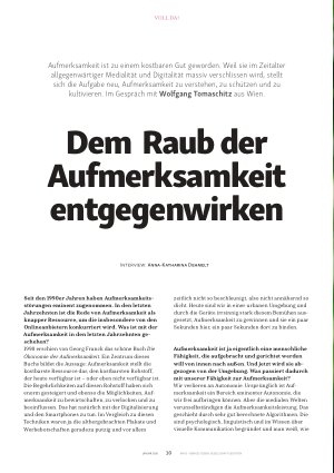 Vorschauseite 1: Dem Raub der Aufmerksamkeit entgegenwirken