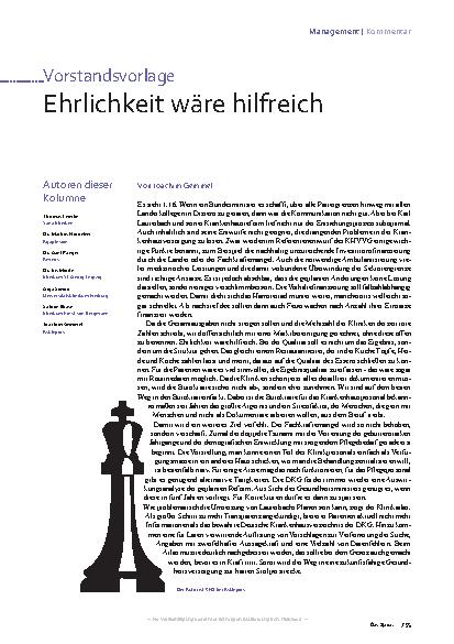 Vorschauseite 1: Ehrlichkeit wäre hilfreich.