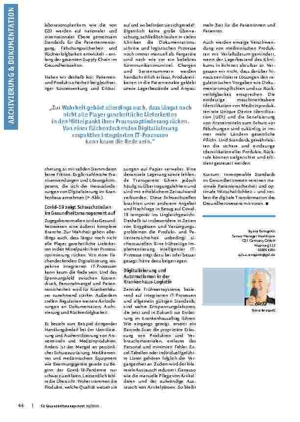 Vorschauseite 3: Krankenhäuser machen sich fit durch digitale und vernetzte Systeme.