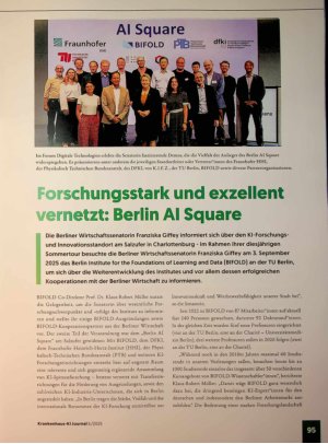 Vorschauseite 1: Forschungsstark und exzellent vernetzt: Berlin AI Square