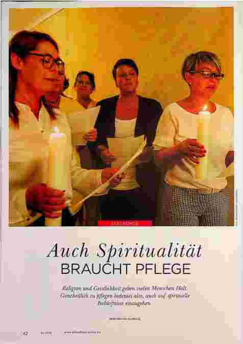 Vorschauseite 1: Auch Spiritualität BRAUCHT PFLEGE.