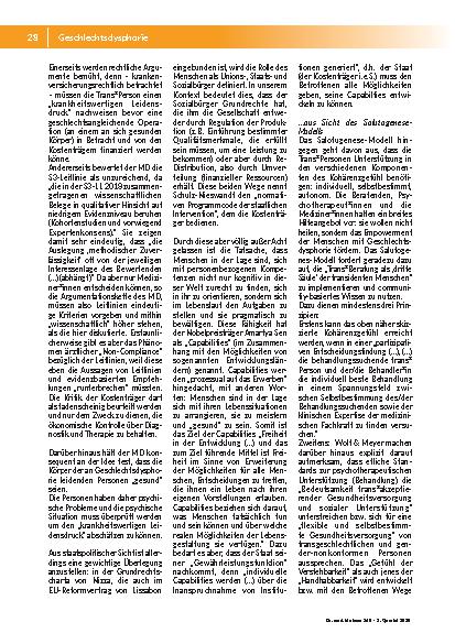 Vorschauseite 4: Zur gesundheitspolitischen-konzeptionellen Diskussion um Gesundheit und Krankheit am Beispiel der Geschlechtsdysphorie