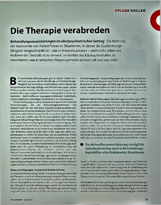 Vorschauseite 1: Die Therapie vereinbaren