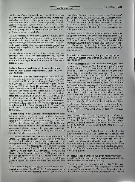 Vorschauseite 2: Rechtsprechungsübersicht Italien
