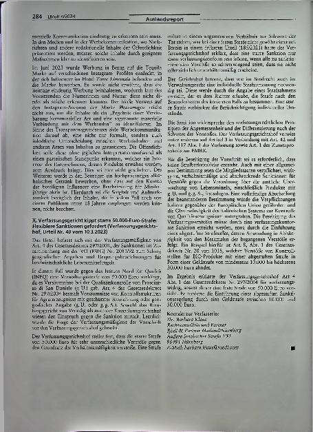 Vorschauseite 5: Rechtsprechungsübersicht Italien