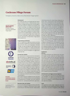 Vorschauseite 1: Cochrane Pflege Forum