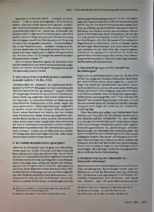 Vorschauseite 5: Tendenzen der aktuellen Rechtsprechung 2023 zum Beamtenrecht