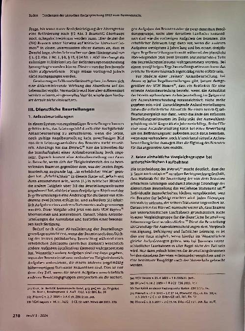 Vorschauseite 6: Tendenzen der aktuellen Rechtsprechung 2023 zum Beamtenrecht