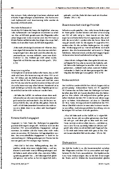 Vorschauseite 6: Zusammenarbeit zwischen Pflegeteams und Pflegeexpert_innen in der ambulanten Pflege