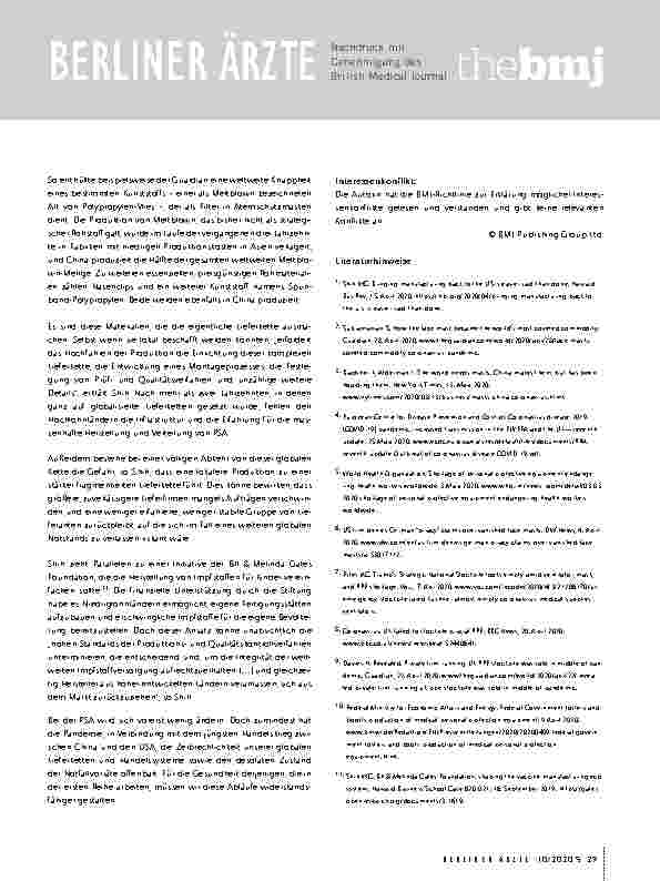 Vorschauseite 3: PSA: Globale Lieferkette – und nun? COVID-19 wirft ein Schlaglicht auf die Lieferketten im Gesundheitswesen und stellt 30 Jahre immer weiter zunehmender Globalisierung infrage.